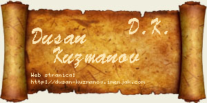 Dušan Kuzmanov vizit kartica